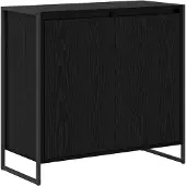 vidaXL Seitenschrank Schwarz Eichen-Optik 79 x 36 x 75 cm