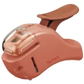 KOKUYO Heftzange Harinacs Small Plus, aus Kunstoff, lachs, klammerlose Heftung, Heftleistung bis 5 Blatt