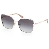 GUESS GU00192 Damen-Sonnenbrille Vollrand Butterfly Metall-Gestell, gold