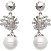 NAEMI Women Earrings in Silver White | Gr.: onesize