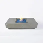 Elementi Feuertisch MONTE CARLO Feuerstelle aus Beton - Komplett-Set, wetterbeständig, Hellgrau 152x81x35cm