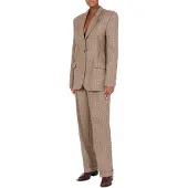 Moschino Peace Jacquard Wool Jacket Beige Größe: 44 | Blazer Outlet | Damen | Braun