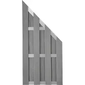 GROEN & JANSSEN Zaun Abschlusselement GroJa Merano vormontiert ohne Pfosten 84,30 x 180/90 cm grau