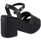 Hush puppies Jamelia Espadrille Heel Damen Sandalen In Schwarz