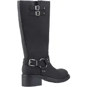 Rocket dog Nash Kunstleder Damen schwarze kniehohe Stiefel mit Absatz