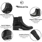 Tamaris Damen Stiefeletten 1-1-25391-25003 Farbe: Schwarz Größe: 39
