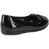 Hush puppies Lillie Ballerina Patent Mädchenschwarze Ballettschuhe Aus Leder