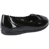 Hush puppies Lillie Ballerina Patent Mädchenschwarze Ballettschuhe Aus Leder
