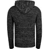 Rusty neal 1/2 Zip Grobstrick Kontrast Kapuzen-Pullover