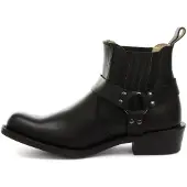 Grinders Unisex Schwarze Western-Lederstiefel-Renegade Lo