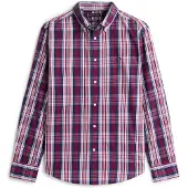 Tommy Hilfiger Langarmhemd "FLEX POPLIN MEDIUM CHECK" Button-down-Kragen, Regular fit