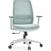 Hjh OFFICE Home Office Bürostuhl PROFONDO ECO W Schreibtischstuhl mit Armlehnen Stoff / Netzstoff Drehstuhl