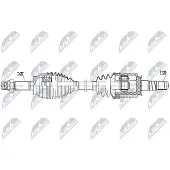 NTY Antriebswelle 652 mm, Vorderachse rechts, Automatikgetriebe, Außenverzahnung Differenzial 25, Rad 27