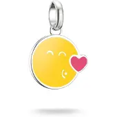 Thomas Sabo Smiley World Kiss Charm-Anhänger Connect Silber