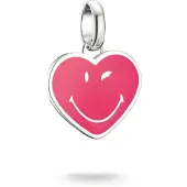 Thomas Sabo Smiley World Heart Charm-Anhänger Connect Silber