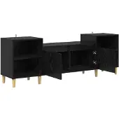 vidaXL TV-Schränk Schwarz Eichen-Optik 160 x 35 x 55 cm Holzwerkstoff