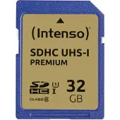 Intenso SD Karte UHS-I Premium, 32 GB, SDHC, Klasse 10, UHS-I, 90 MB/s, Class 1 (U1)
