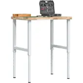 vidaXL Werkbank 80x60x(73-99,5) cm Massivholz Akazie Rechteckig
