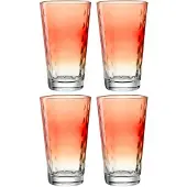 Leonardo Longdrinkglas Optic Koralle 540ml (Set von 4 Stück)