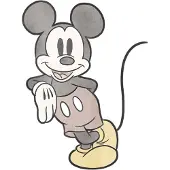 Komar Fototapete "Selbstklebende Vlies - Mickey Essential - Größe 100 x 127 cm" bedruckt glatt Kinderzimmer