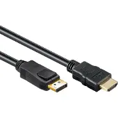 Gembird DisplayPort - HDMI, 1.8m, 1,8 m, DisplayPort, HDMI Typ A (Standard), Männlich, Männlich, Schwarz