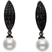 NAEMI Women Earrings in Black White | Gr.: onesize