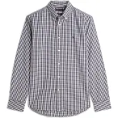 Tommy Hilfiger Langarmhemd "FLEX POPLIN BIG GINGHAM" regular fit, Button-down-Kragen