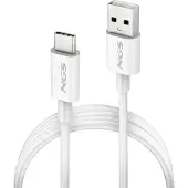 NGS ZYRO-AC, 1 m, USB A, USB C, USB 2.0, 0,48 Gbit/s, Weiß