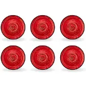 Wilmax Untertasse 11 cm Rot Porzellan, 6er Set