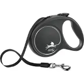 Flexi Black Design S M L Tape-Leine 5 Meter