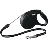 Flexi - New Classic - M - 5m Leash Cord - Black - Max 20Kg