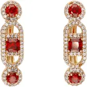 NAEMI Women Earrings in Rose Gold Red | Gr.: onesize