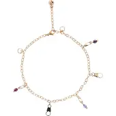 NAEMI Women Anklet in Rose Gold Purple | Gr.: onesize