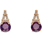 NAEMI Women Earrings in Rose Gold Purple | Gr.: onesize