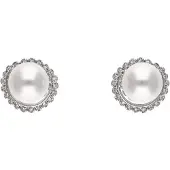 NAEMI Women Earrings in Silver White | Gr.: onesize