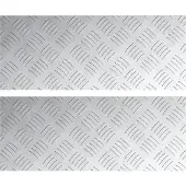 vidaXL Treppe Tritt Rechtwinklig 2 pcs Silber 50 x 20 cm Aluminium