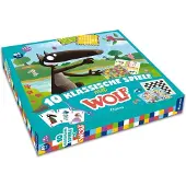 Auzou , 10 Klassische Spiele mit Wolf, Spielesammlung mit beliebten Spiele Klassiker, Familienfreundliches Spieleset für Spieleabend & Familienspaß, Für 1–4 Spieler ab 4 Jahren