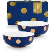 Pip studio Schüssel Dot Delight Navy-Gold 20 cm (2er-Set)