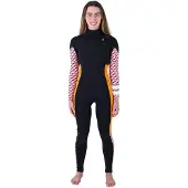 Hurley Plus Printed 4/3 Mm Neoprenanzug Mit Langem Arm Und Reißverschluss Am Brustkorb Für Damen