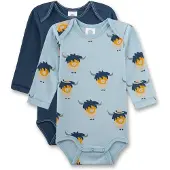 Sanetta 2er-Set: Bodys in Hellblau/ Dunkelblau - 86