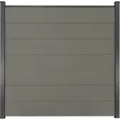 Groja Solid Grande Steckzaun Sichtschutzzaun Grau Sichtschutz Steckzaun Lamellenzaun