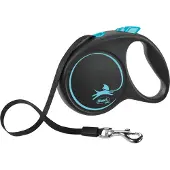 Flexi Rollleine Design - Schwarz/Blau - M