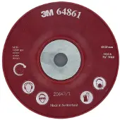 3M Hochleistungs-Stützteller, rot, 115 mm, M14, flach, weich, 1 Stück / Karton