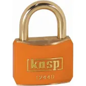Kasp K12440ORAD Hængelås 40 mm Forskellige Gyldengul Nøglelås