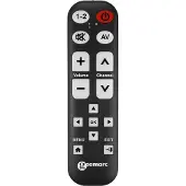 Geemarc Telecom Geemarc TV-15 - lernfähige Universalfernbedienung mit großer Schrift und Tasten für bis zu zwei Geräte