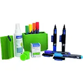 MAGNETOPLAN Whiteboard Essentials Kit, grün, mit PRO+ Markern, Wischer, Reiniger, Tray & Magneten