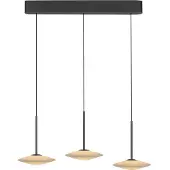 Paul Neuhaus Hängelampe Elipsa, dimmbar, schwarz, für Wohn- / Esszimmer, Glas