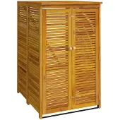 vidaXL Mülltonnenbox für 1 Tonne 70x89x117 cm Massivholz Akazie