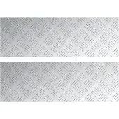 vidaXL Treppe Tritt Rechtwinklig 2 pcs Silber 75 x 25 cm Aluminium