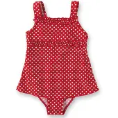 Playshoes UV-Schutz Badeanzug mit Rock Punkte in Rot | Gr.: 122/128